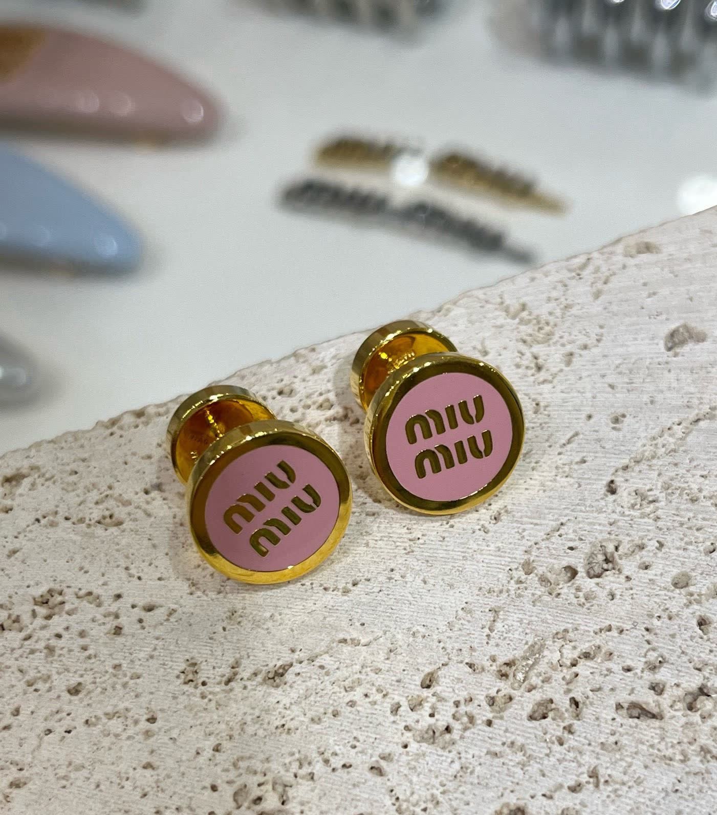 Miu Miu Logo Earrings